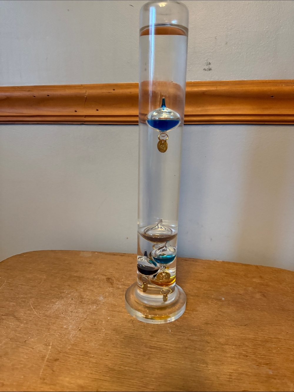 Vintage Style Glass Galileo Thermometer 15.5" - Colorful Floating Globes